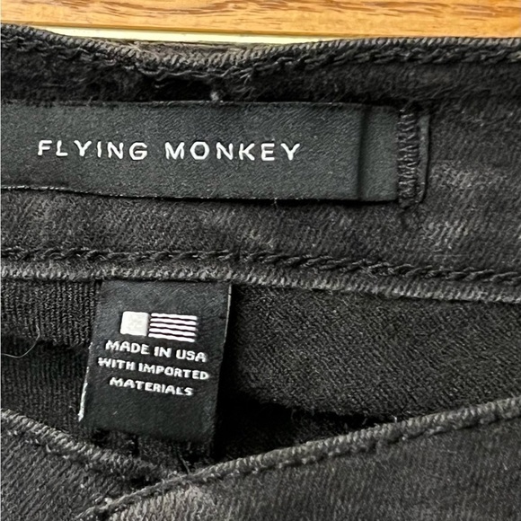 Flying Monkey Jeans Denim Women’s 27 Black 2 pocket Pants - Picture 3 of 6